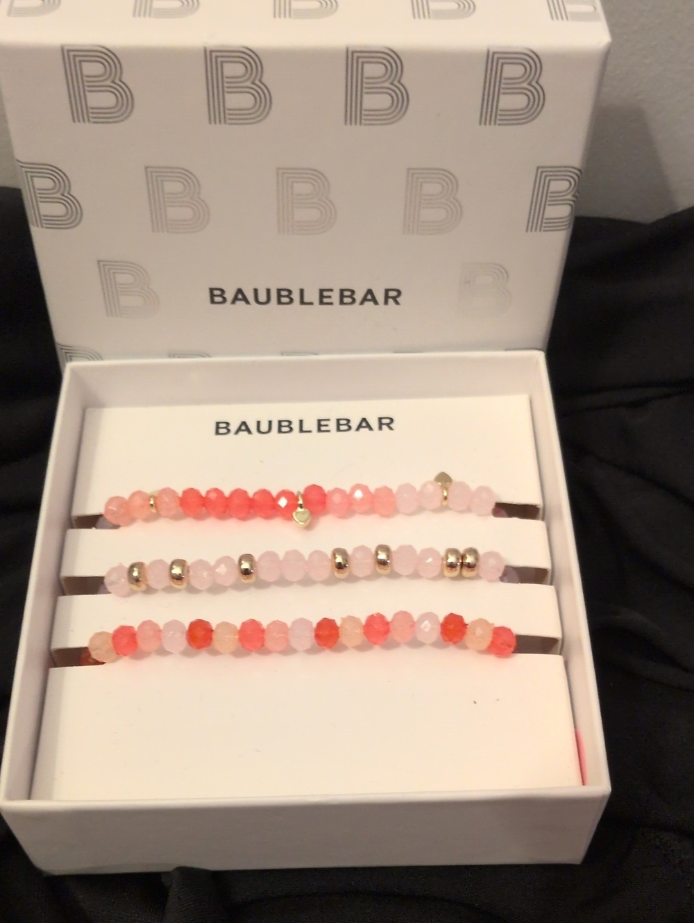 BaubleBar Pink  Beaded Bracelet Trio